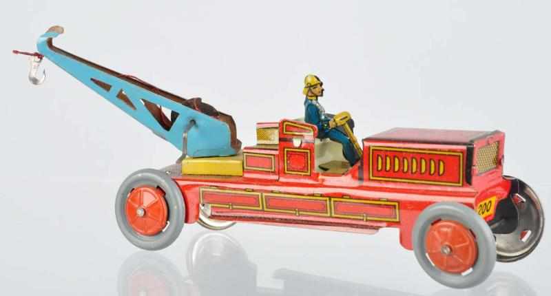 Appraisal: Tin Litho CKO Fire Truck Nickel Toy German Marked CKO