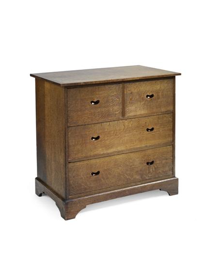 Appraisal: GEORGE WALTON CHEST OF DRAWERS CIRCA oak to match the