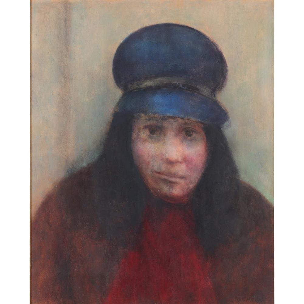 Appraisal: Marvin Cherney Maryland - Portrait of Girl with Cap oil