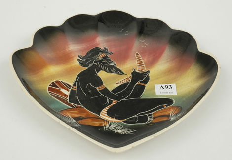 Appraisal: LITTLE SYDNEY POTTERY New South Wales circa Lobed ceramic dish