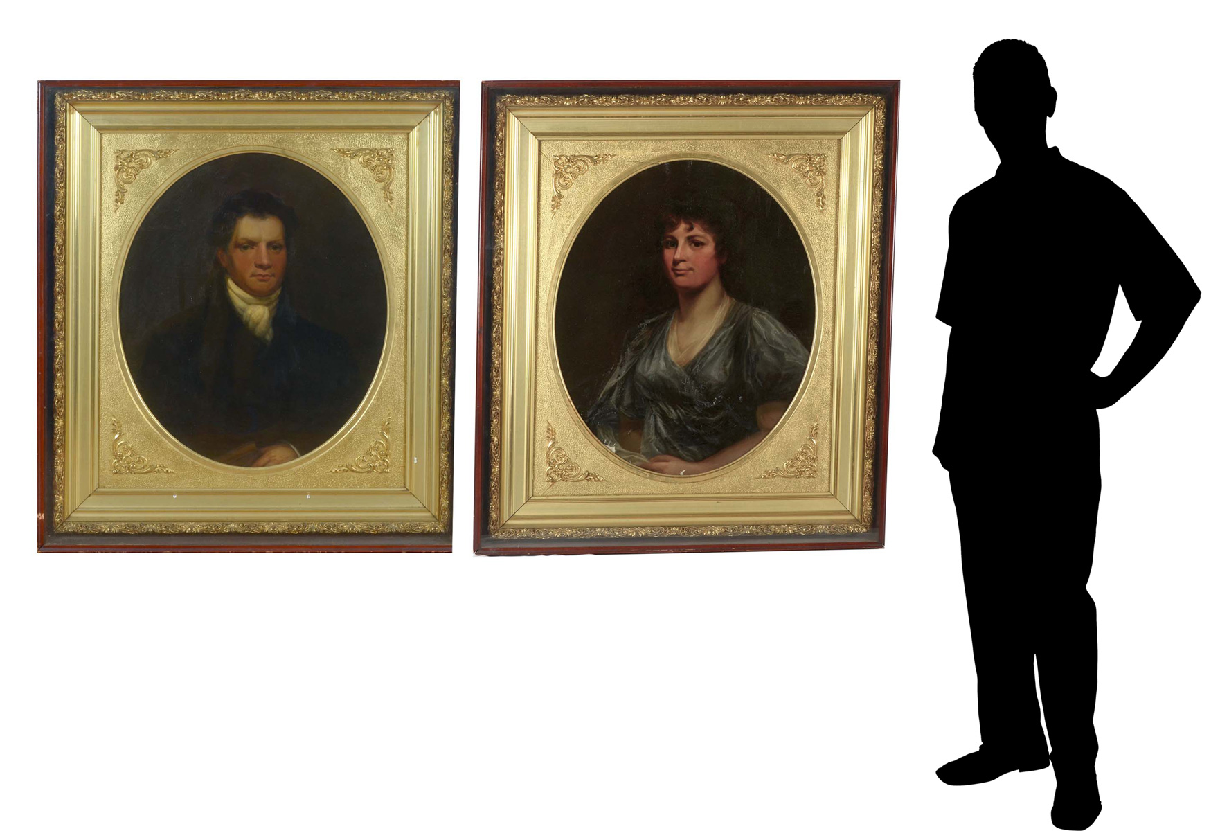 Appraisal: J L BROAHRAN PORTRAIT PAINTINGS OF MR AND MRS BAKEWELL