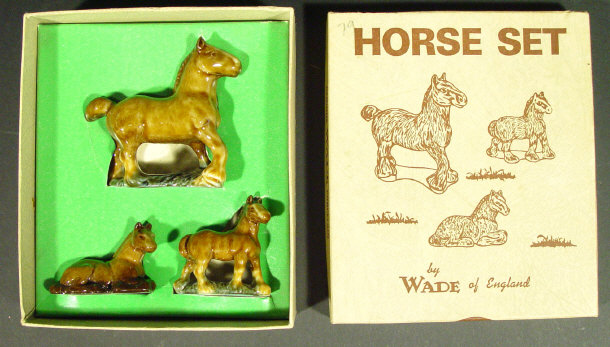 Appraisal: Boxed set of three Wade porcelain horses