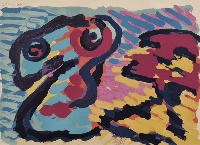 Appraisal: Karel Appel Dutch - Untitled edition of Signed appel in