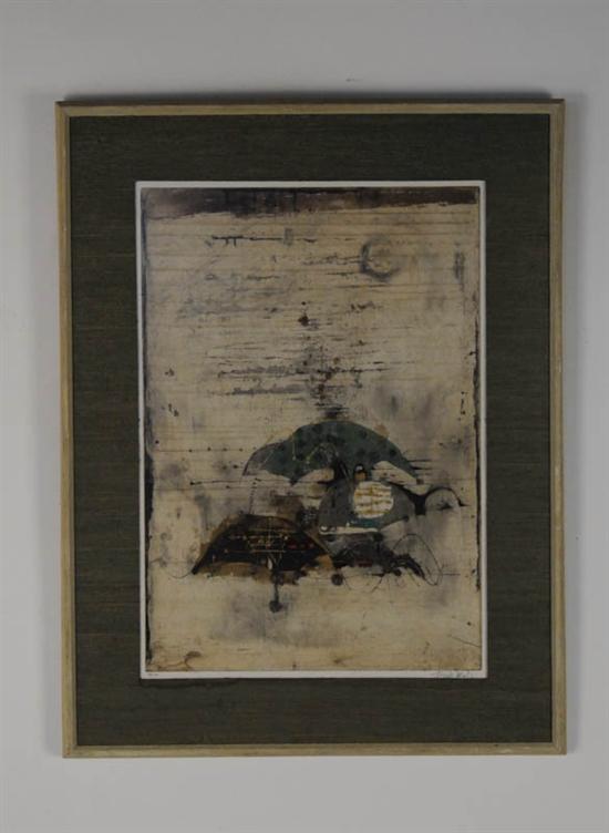 Appraisal: Johnny Friedlaender - France Kompositione Color Aquatint numbered H W