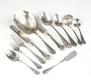 Appraisal: A Whiting sterling silver flatware service Early th century each