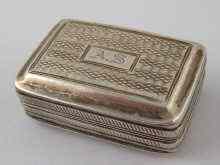 Appraisal: A silver vinaigrette hallmarked Birmingham with pierced grille approx x