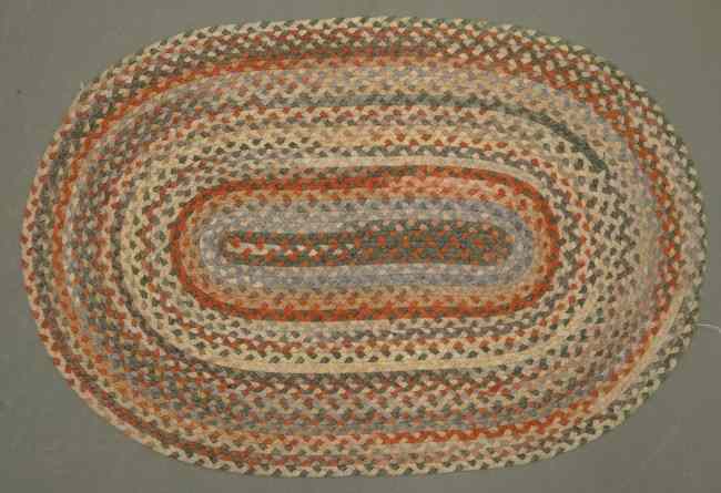 Appraisal: Oval rag rug '' x ''