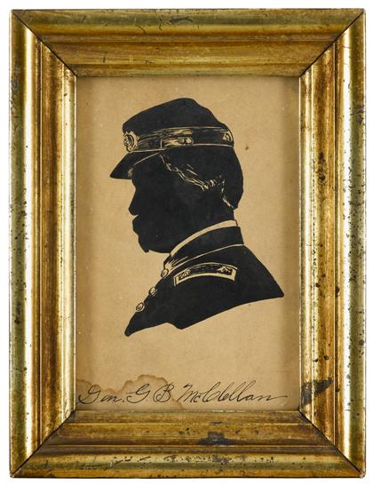 Appraisal: American School th centurysilhouette of civil war general g b