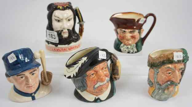 Appraisal: Royal Doulton Small Character Jugs Robinson Crusoe D Baseball Player