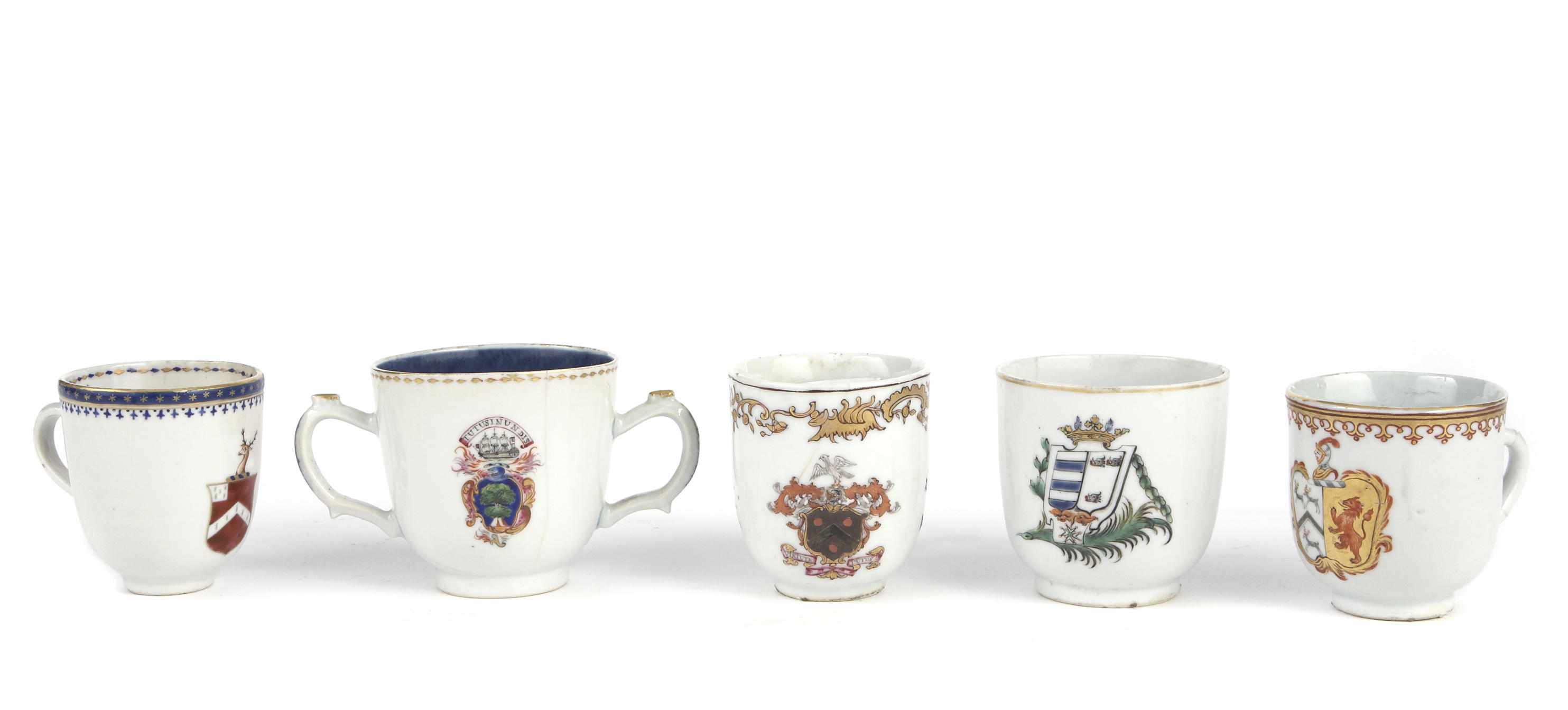 Appraisal: A collection of fourteen Chinese Export porcelain armorial tea bowls