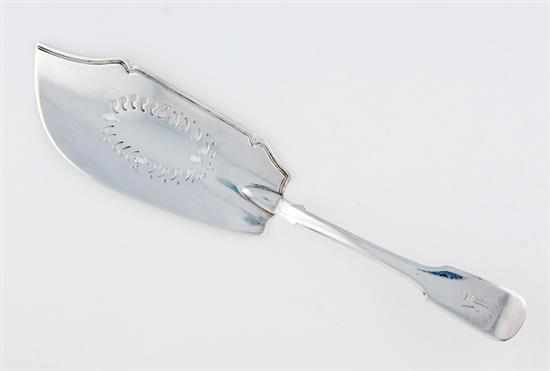 Appraisal: Georgian sterling fish slice Exeter dated Reverse Tipt pattern with