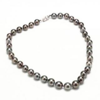 Appraisal: KT Tahitian Pearl Necklace strung knotted the single strand necklace