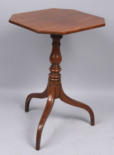 Appraisal: Small mahogany tripod table h x w x d EST