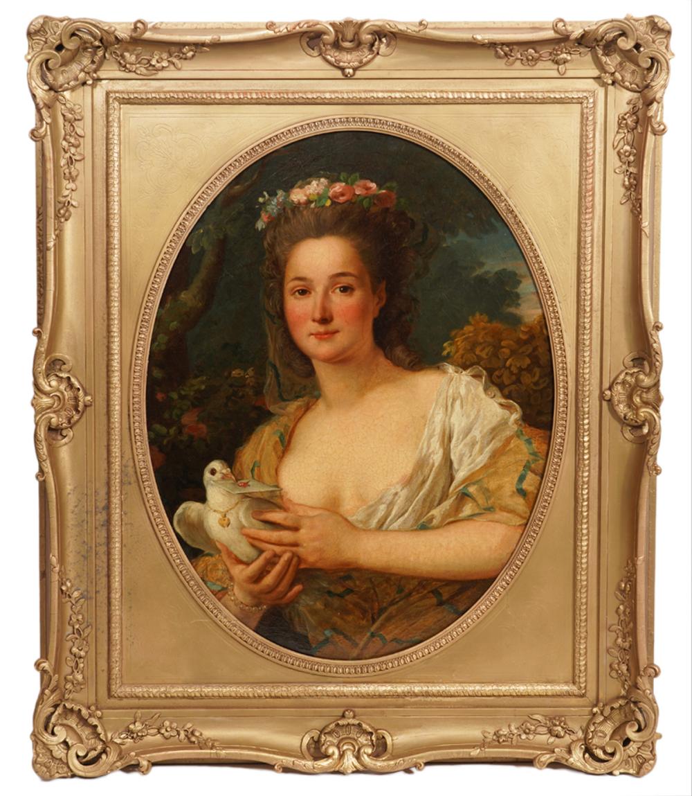 Appraisal: FRENCH OLD MASTER 'PORTRAIT DE FEMME' O CFrench old master