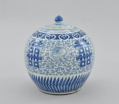 Appraisal: A Chinese Porcelain Blue and White Storage Jar Ching Of