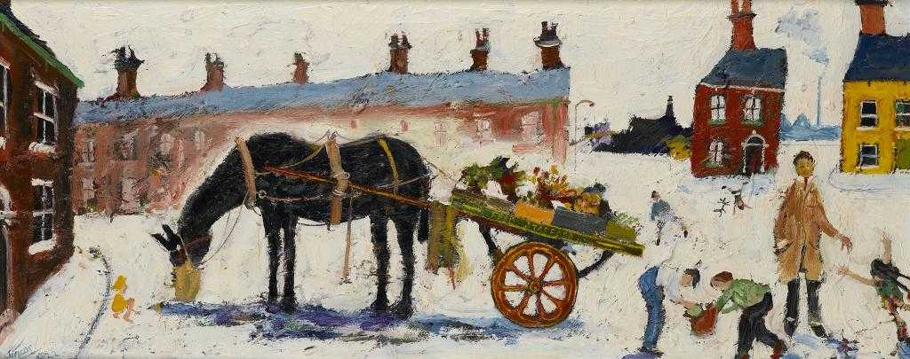 Appraisal: SIMEON STAFFORD - MR STAFFORD'S DONKEY CART signed and dated