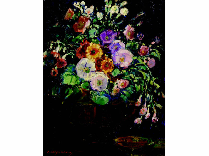 Appraisal: KATHRYN E BARD CHERRY AMERICAN - Floral still life oil