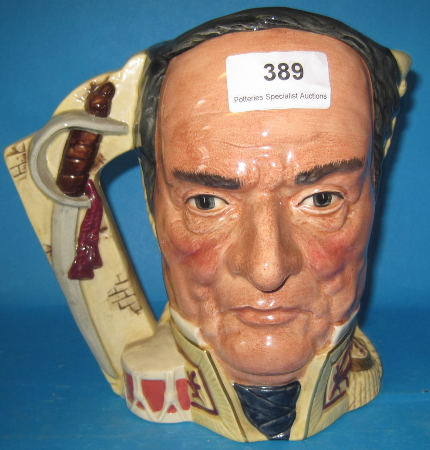 Appraisal: Royal Doulton Large Double Sided Character Jug Davy Crockett Antonio