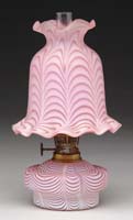 Appraisal: VERY RARE ROSE NAILSEA MINI LAMP S - Rose nailsea