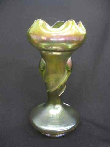 Appraisal: Loetz Art Glass Vase Art Nouveau style tulip top applied