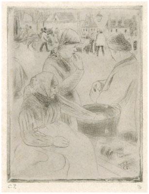 Appraisal: Camille Pissarro etching French - La Marchande de Marrons edition