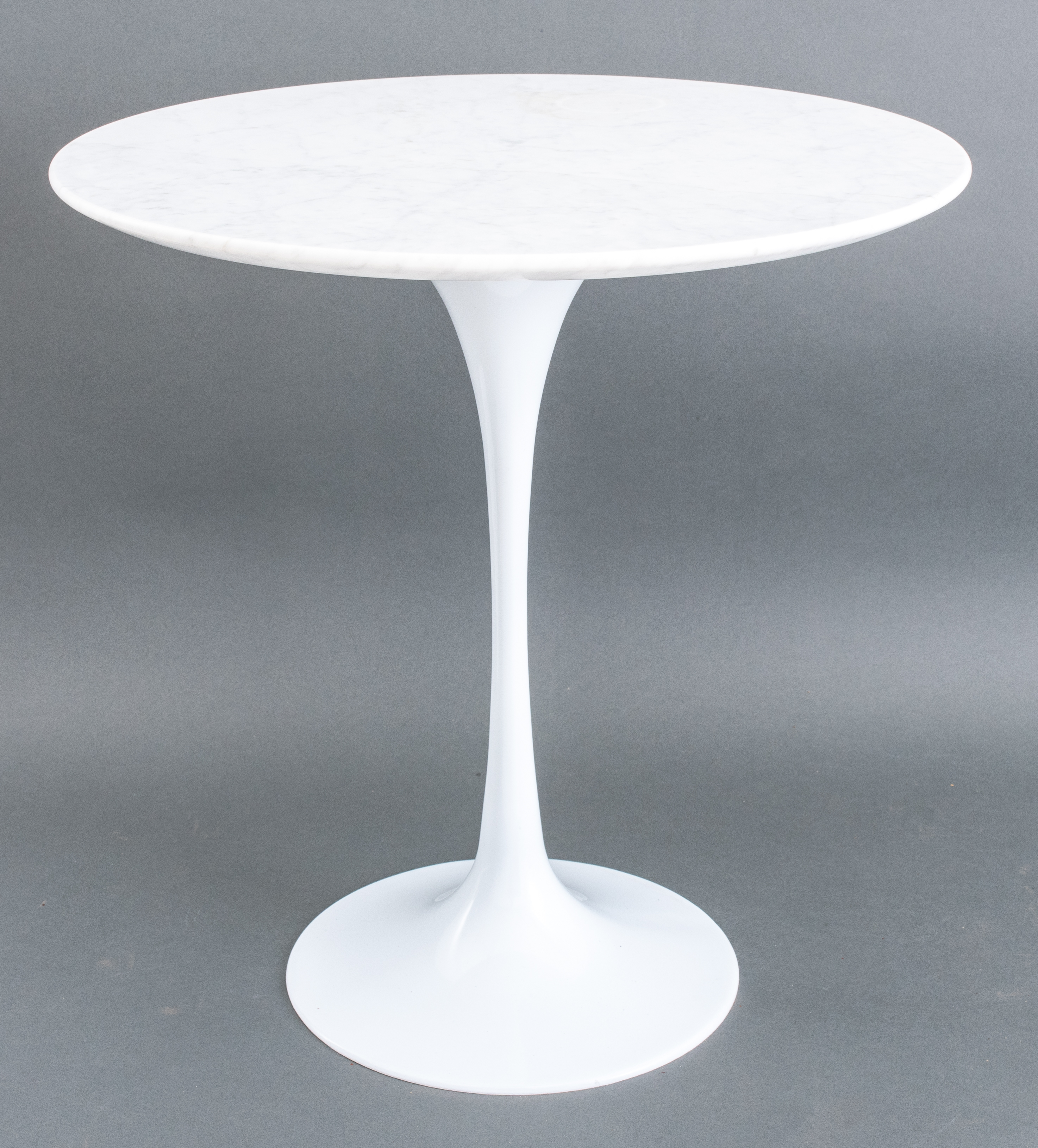 Appraisal: KNOLL MANNER MARBLE TOP TULIP SIDE TABLE Knoll manner modern