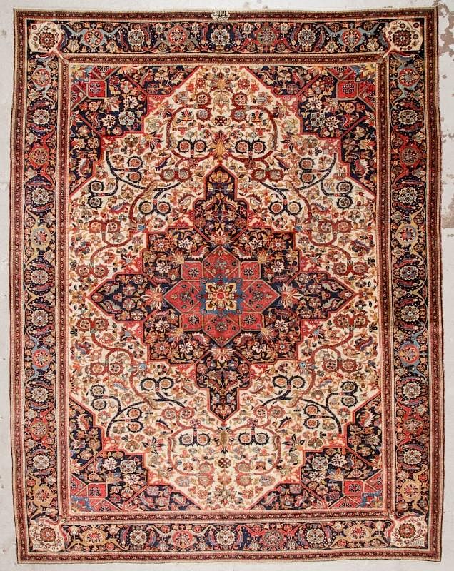 Appraisal: Antique Tabriz Rug Persia ' '' x ' '' Antique