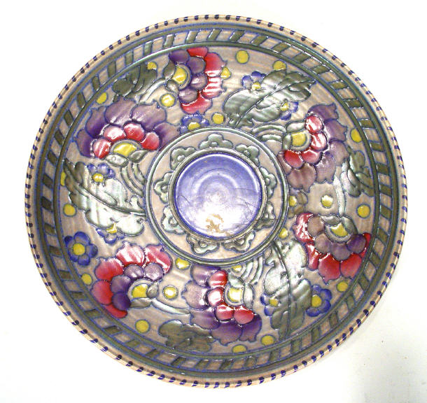 Appraisal: Charlotte Rhead pottery charger hand painted and tube lined with