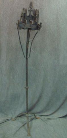 Appraisal: Metal Arts and Crafts Standing Lamp From an East th