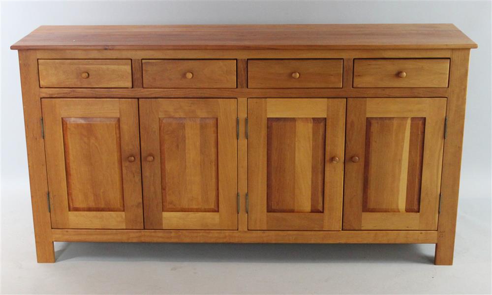 Appraisal: BORKHOLDER AMISH CRAFTED CHERRY BUFFET EN SUITE rectangular top over