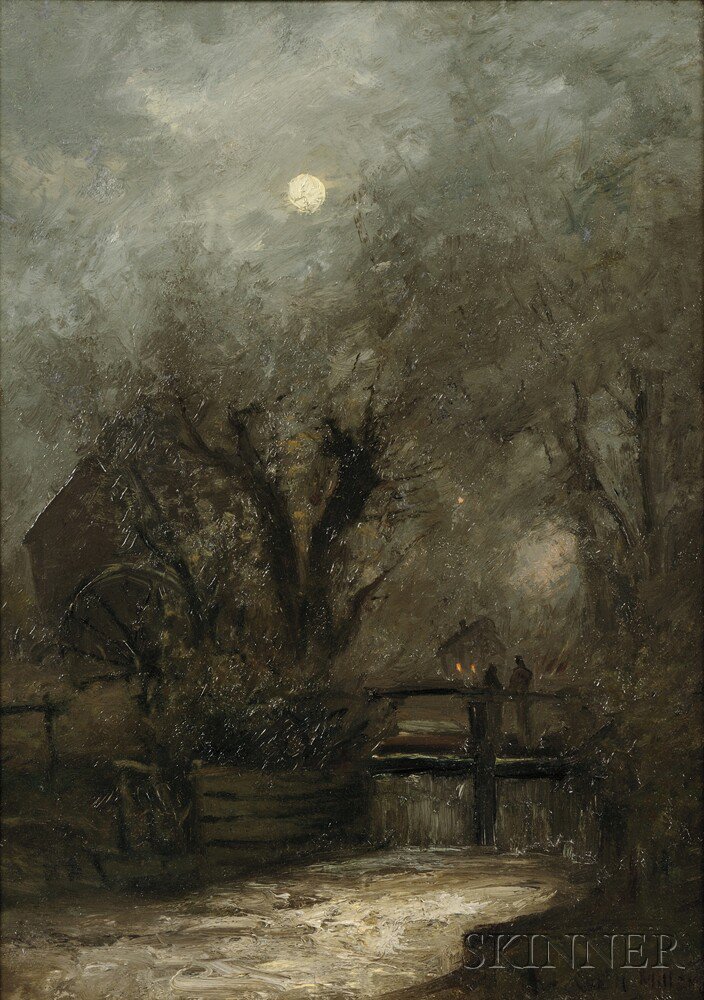 Appraisal: Charles Henry Miller American - Old Mill in the Moonlight