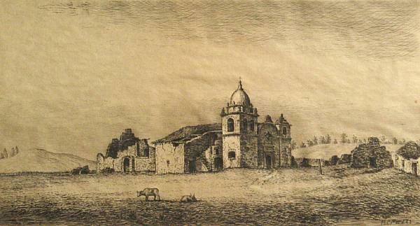 Appraisal: Henry Chapman Ford American - View of San Carlos Borromeo