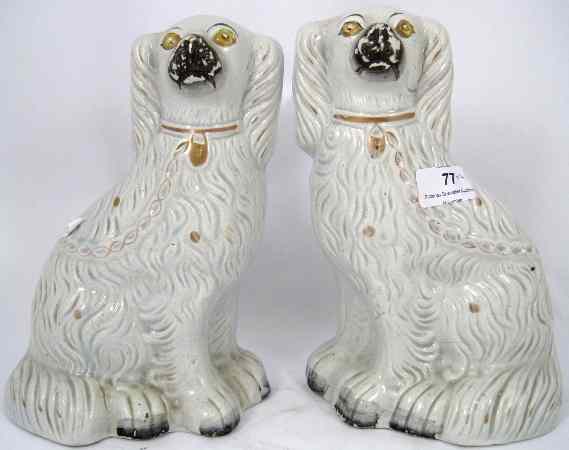 Appraisal: Pair th Century Staffordshire Fireside Dogs height cm