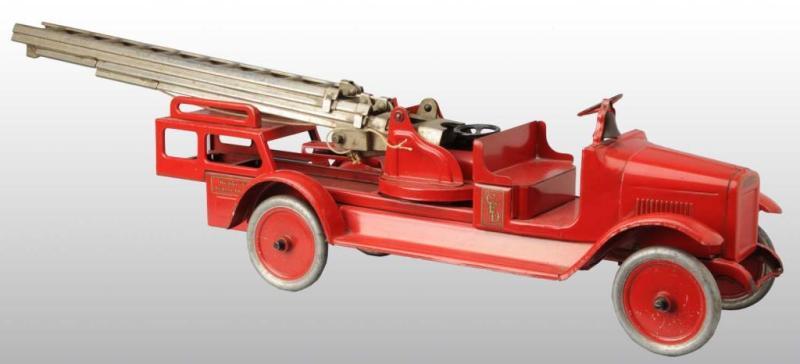 Appraisal: Pressed Steel Buddy L Hydraulic Aerial Ladder Toy Description Circa