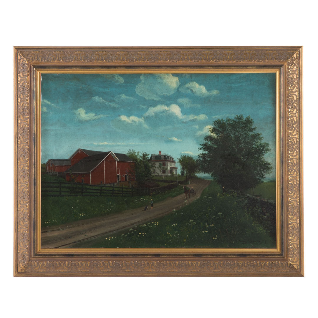 Appraisal: Louis Larsen Clark Farm Unionville NY oil Norwegian American -