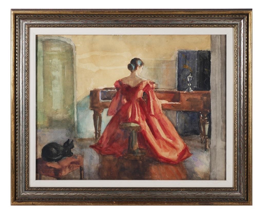 Appraisal: MARGUERITE S PEARSON ATTRIB WATERCOLORWatercolor painting on paper attributed to