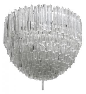 Appraisal: A CASCADING ITALIAN MURANO GLASS CHANDELIER ATTRIBUTED TO VENINI A