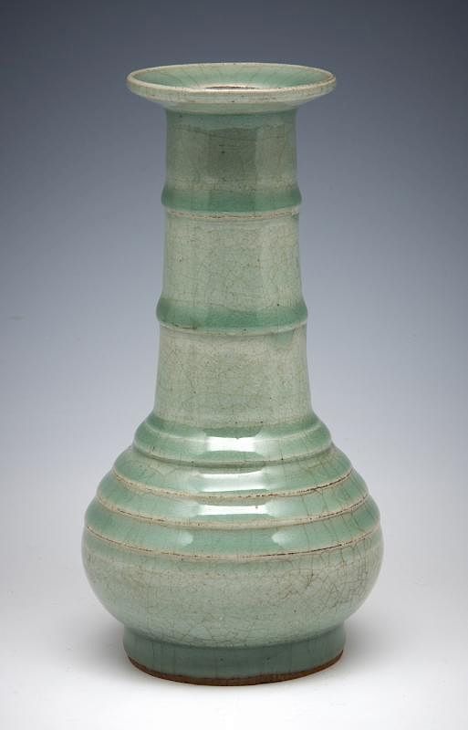 Appraisal: Chinese Longquan Celadon Bottle Vase Chinese Longquan Celadon Bottle Vase