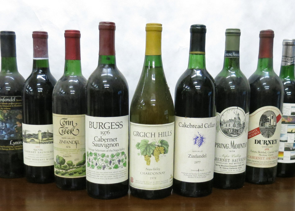 Appraisal: THIRTY BOTTLES OF VINTAGE CALIFORNIA WINE mixed variety including Andrew