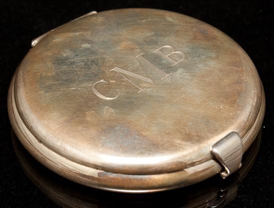 Appraisal: Tiffany and Co silver lady's compact engraved C B M