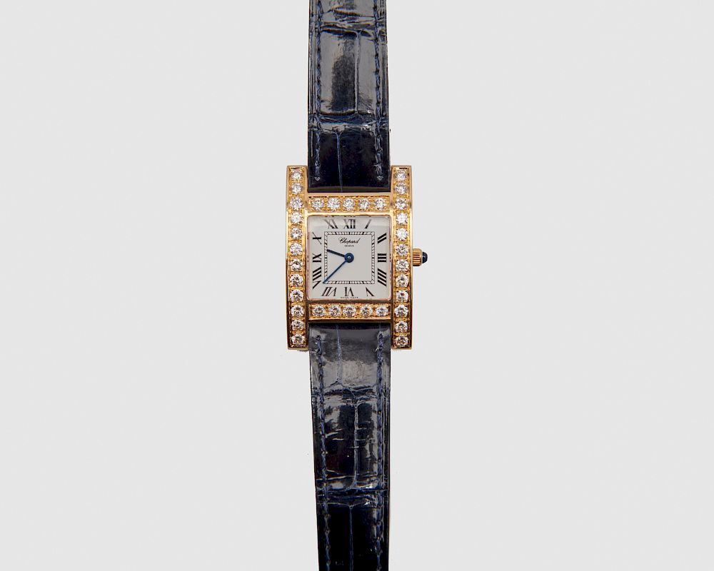 Appraisal: CHOPARD K Gold and Diamond Wristwatch CHOPARD K Gold and