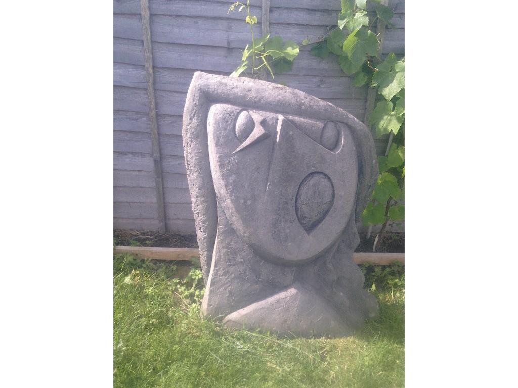 Appraisal: A fibre glass stone coloured Sculpture of a Picasso type