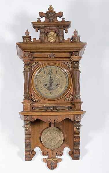 Appraisal: German Regulator Clock German late th century day mantle clock