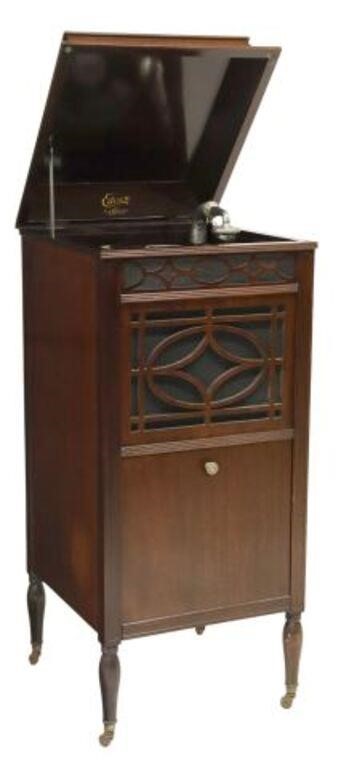 Appraisal: Edison Sheraton design mahogany cased windup phonograph retailed by F