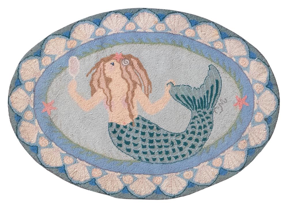 Appraisal: CLAIRE MURRAY PICTORIAL HOOKED RUG TH CENTURY X CLAIRE MURRAY