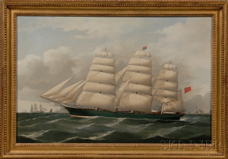 Appraisal: Frederick Tudgay British - Portrait of the British Clipper Ship