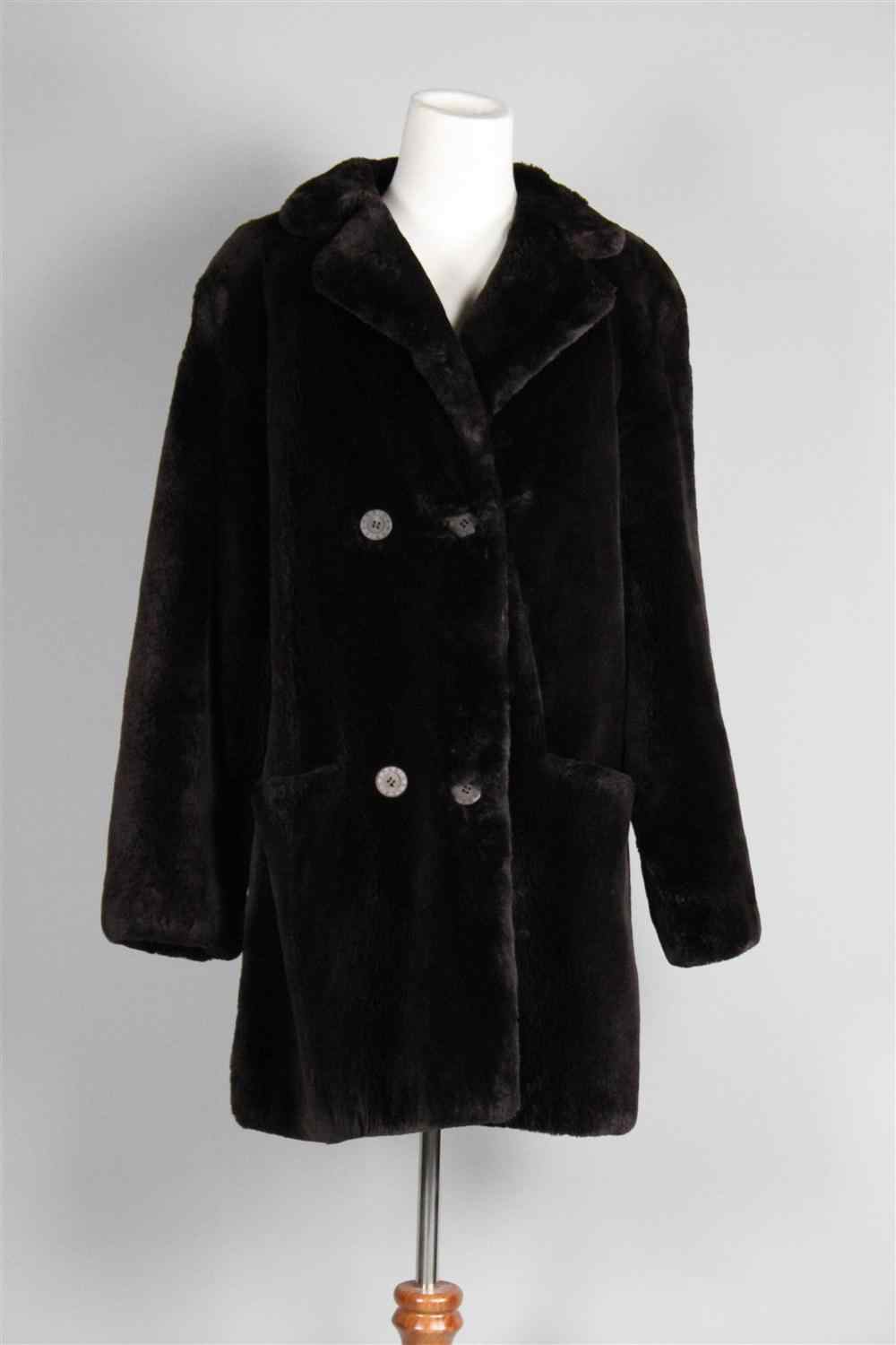 Appraisal: BISANGER COUTURE DOUBLE BREASTED FUR COAT Saks Fifth Avenue Fur