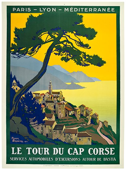 Appraisal: ROGER BRODERS - LE TOUR DU CAP CORSE x inches