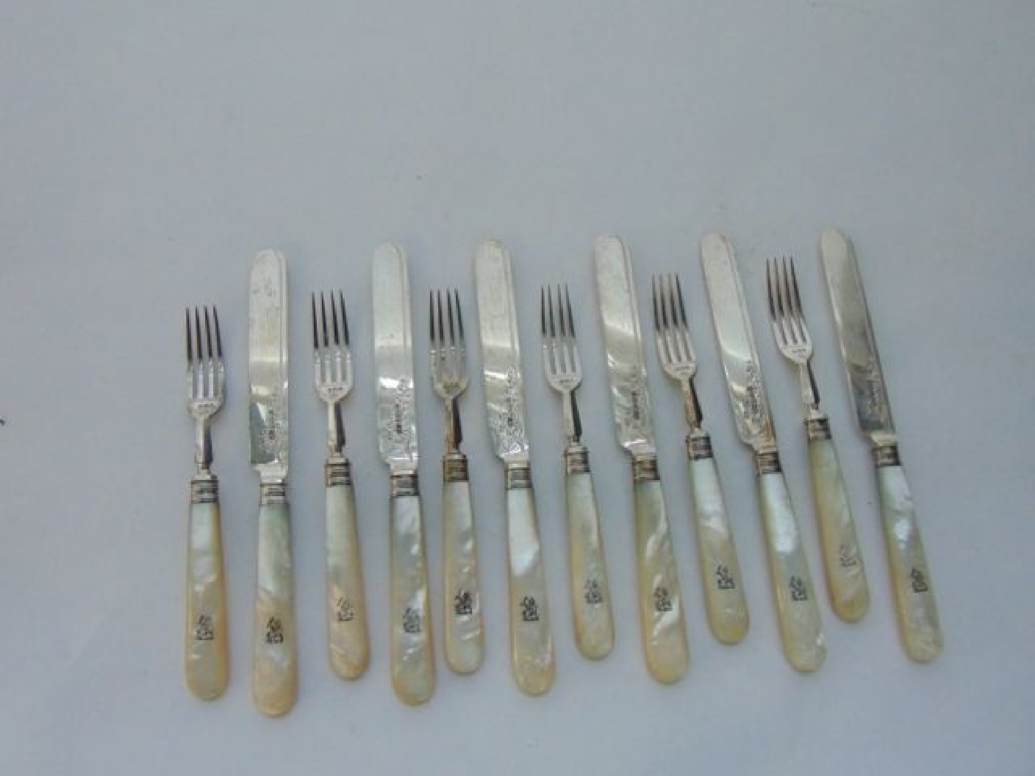 Appraisal: A set of Victorian silver cutlery Harrison Brothers Howson Sheffield