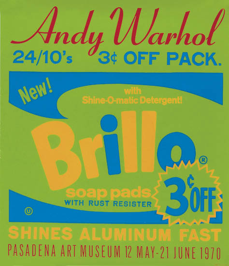 Appraisal: ANDY WARHOL after Brillo Color screenprint x mm x inches